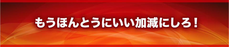 もうほんとうにいい加減にしろ！